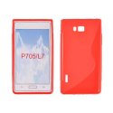 CUSTODIA GEL TPU SILICONE DOUBLE per LG P700 Optimus L7, P705 COLORE ROSSO