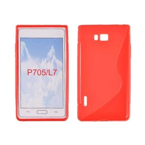 CUSTODIA GEL TPU SILICONE DOUBLE per LG P700 Optimus L7, P705 COLORE ROSSO