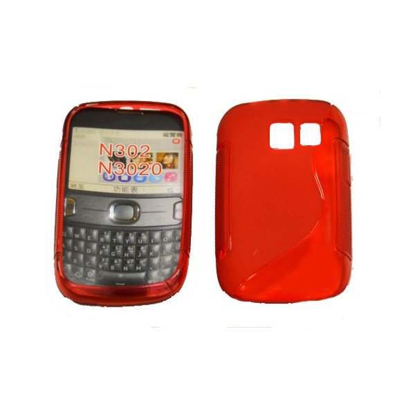 CUSTODIA GEL TPU SILICONE DOUBLE per NOKIA ASHA 302 COLORE ROSSO