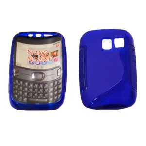 CUSTODIA GEL TPU SILICONE DOUBLE per NOKIA ASHA 302 COLORE BLU