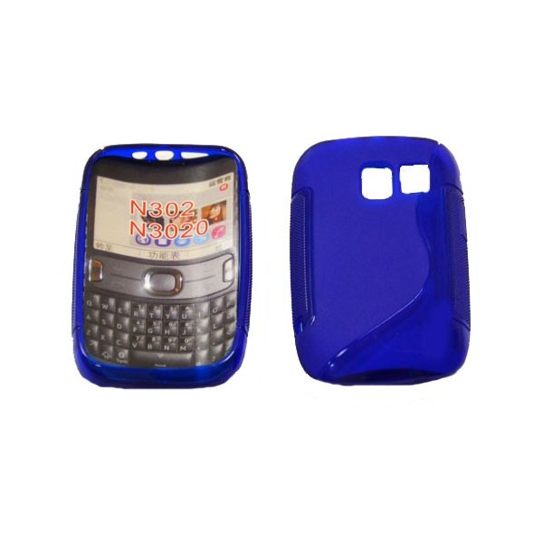 CUSTODIA GEL TPU SILICONE DOUBLE per NOKIA ASHA 302 COLORE BLU