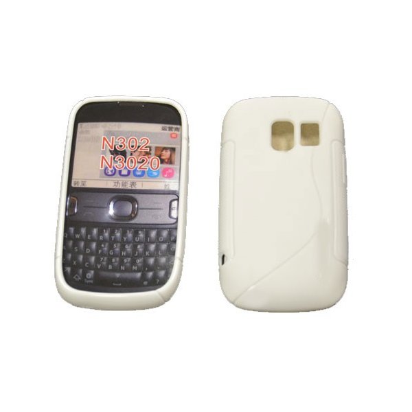 CUSTODIA GEL TPU SILICONE DOUBLE per NOKIA ASHA 302 COLORE BIANCO