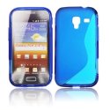 CUSTODIA GEL TPU SILICONE DOUBLE per SAMSUNG I8160 Galaxy Ace 2 COLORE BLU