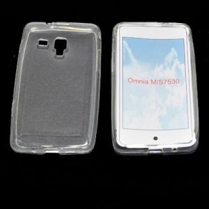 CUSTODIA GEL TPU SILICONE per SAMSUNG S7530 OMNIA M COLORE BIANCO