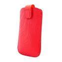 CUSTODIA A SACCHETTO IN TESSUTO per SAMSUNG I9300 GALAXY S3, I9500 GALAXY S4 CON PASSACINTURA FANTASIA SWING COLORE ROSSO