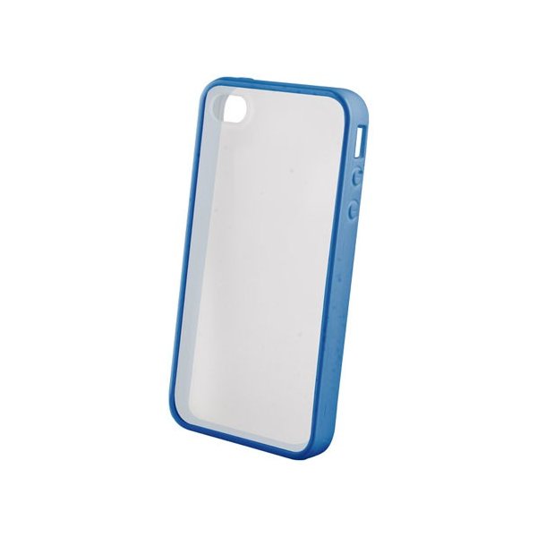 CUSTODIA per APPLE IPHONE SE, IPHONE 5S, IPHONE 5 - BACK RIGIDA TRASPARENTE SATINATA CON CORNICE COLORE BLU