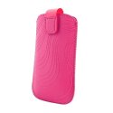 CUSTODIA A SACCHETTO IN TESSUTO per APPLE IPHONE 5, 5c, 5s CON PASSACINTURA COLORE ROSA FANTASIA SWING