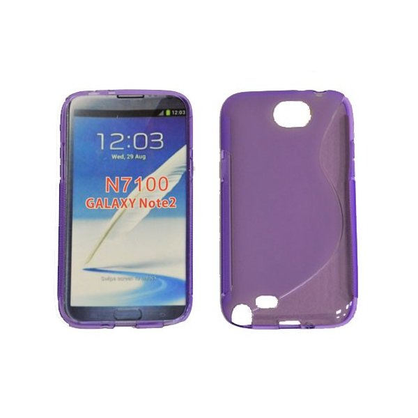 CUSTODIA GEL TPU SILICONE DOUBLE per SAMSUNG N7100 NOTE2, N7105 COLORE VIOLA