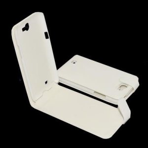 CUSTODIA VERTICALE FLIP PELLE SAMSUNG NOTE2, N7100, N7105 COLORE BIANCO