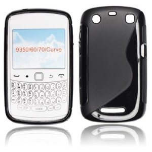 CUSTODIA GEL TPU SILICONE DOUBLE per BLACKBERRY 9360 Curve, 9350, 9370 COLORE NERO