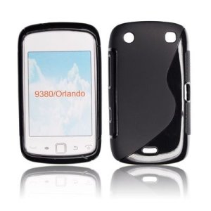 CUSTODIA GEL TPU SILICONE DOUBLE per BLACKBERRY 9380 CURVE ORLANDO COLORE NERO