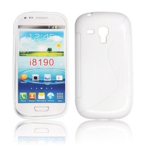 CUSTODIA GEL TPU SILICONE DOUBLE per SAMSUNG i8190 Galaxy S3 Mini, I8200 Galaxy S3 Mini VE COLORE BIANCO