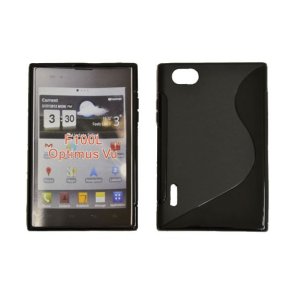 CUSTODIA GEL TPU SILICONE DOUBLE per LG P895 Optimus Vu, F100S COLORE NERO