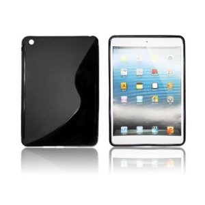 CUSTODIA GEL TPU SILICONE DOUBLE per APPLE IPAD MINI 3, IPAD MINI 2, IPAD MINI COLORE NERO