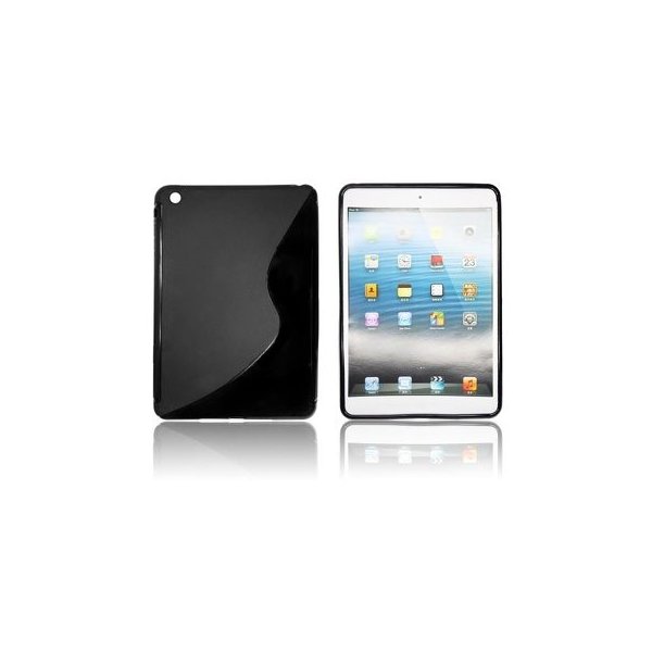 CUSTODIA GEL TPU SILICONE DOUBLE per APPLE IPAD MINI 3, IPAD MINI 2, IPAD MINI COLORE NERO