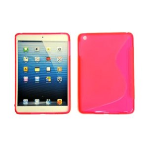 CUSTODIA GEL TPU SILICONE DOUBLE per APPLE IPAD MINI 3, IPAD MINI 2, IPAD MINI COLORE ROSA