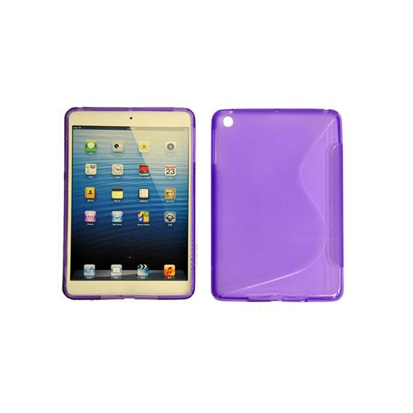 CUSTODIA GEL TPU SILICONE DOUBLE per APPLE IPAD MINI 3, IPAD MINI 2, IPAD MINI COLORE VIOLA