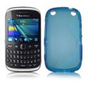 CUSTODIA GEL TPU SILICONE DOUBLE per BLACKBERRY 9320 Curve, 9220 COLORE BLU