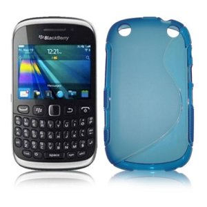 CUSTODIA GEL TPU SILICONE DOUBLE per BLACKBERRY 9320 Curve, 9220 COLORE BLU