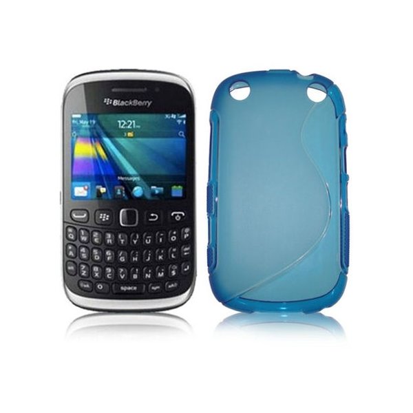 CUSTODIA GEL TPU SILICONE DOUBLE per BLACKBERRY 9320 Curve, 9220 COLORE BLU