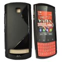 CUSTODIA GEL TPU SILICONE DOUBLE NOKIA ASHA 303 COLORE NERO