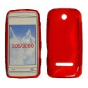 CUSTODIA GEL TPU SILICONE DOUBLE per NOKIA ASHA 305 COLORE ROSSO