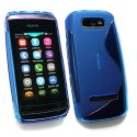 CUSTODIA GEL TPU SILICONE DOUBLE per NOKIA ASHA 305 COLORE BLU