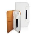 CUSTODIA ORIZZONTALE FLIP WALLET per APPLE IPHONE 5, 5S COLORE BIANCO CON PORTA CARTE