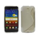 CUSTODIA GEL TPU SILICONE DOUBLE per SAMSUNG i9210 Galaxy S2 LTE, CELOX COLORE BIANCO