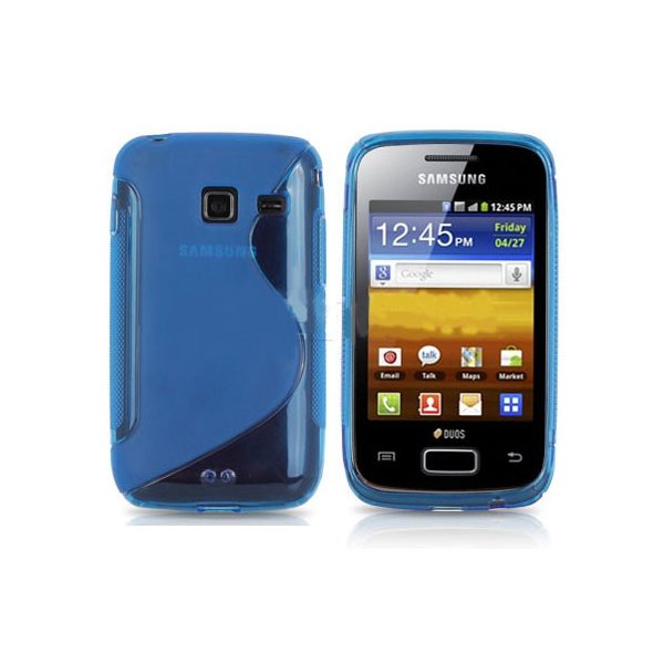 CUSTODIA GEL TPU SILICONE DOUBLE per SAMSUNG S6102 Galaxy Y Duos COLORE BLU