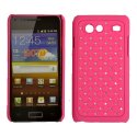 CUSTODIA RIGIDA GOMMATA CON BRILLANTINI per SAMSUNG I9070 Galaxy Advance S COLORE ROSA