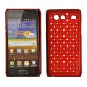 CUSTODIA RIGIDA GOMMATA CON BRILLANTINI per SAMSUNG I9070 Galaxy Advance S COLORE ROSSO