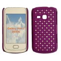 CUSTODIA RIGIDA GOMMATA CON BRILLANTINI per SAMSUNG S6500 Galaxy Mini 2 COLORE VIOLA