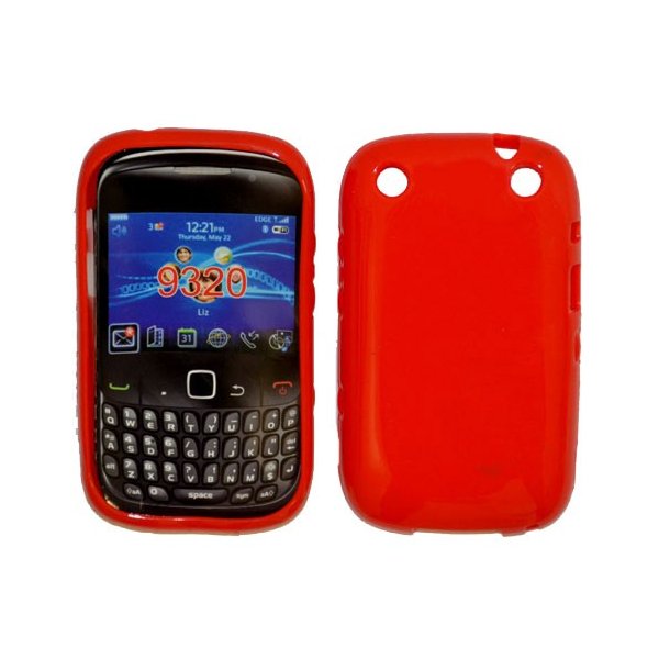 CUSTODIA GEL TPU SILICONE LUCIDA per BLACKBERRY 9320 Curve, 9220 COLORE ROSSO