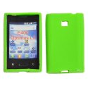 CUSTODIA GEL TPU SILICONE LUCIDA per LG E400 OPTIMUS L3 COLORE VERDE