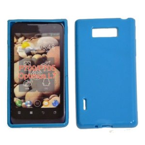 CUSTODIA GEL TPU SILICONE LUCIDA per LG P700 Optimus L7, P705 COLORE BLU