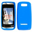 CUSTODIA GEL TPU SILICONE LUCIDA per NOKIA ASHA 305 COLORE BLU