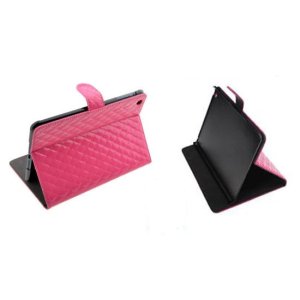 CUSTODIA BOOK TRAPUNTATA CON CHIUSURA MAGNETICA per APPLE IPAD MINI 3, IPAD MINI 2, IPAD MINI COLORE FUCSIA