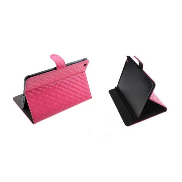 CUSTODIA BOOK TRAPUNTATA CON CHIUSURA MAGNETICA per APPLE IPAD MINI 3, IPAD MINI 2, IPAD MINI COLORE FUCSIA