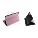 CUSTODIA BOOK TRAPUNTATA CON CHIUSURA MAGNETICA per APPLE IPAD MINI 3, IPAD MINI 2, IPAD MINI COLORE ROSA