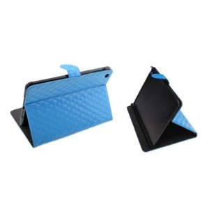 CUSTODIA BOOK TRAPUNTATA CON CHIUSURA MAGNETICA per APPLE IPAD MINI 3, IPAD MINI 2, IPAD MINI COLORE BLU