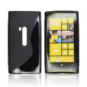 CUSTODIA GEL TPU SILICONE DOUBLE NOKIA LUMIA 920 COLORE NERO