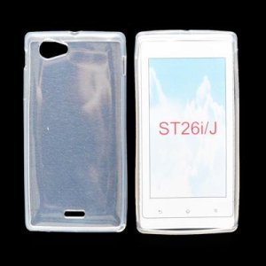 CUSTODIA GEL TPU SILICONE per SONY XPERIA J ST26i COLORE BIANCO