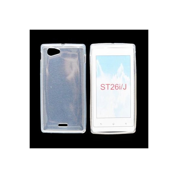 CUSTODIA GEL TPU SILICONE per SONY XPERIA J ST26i COLORE BIANCO