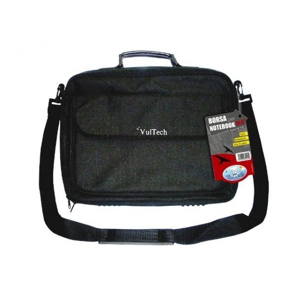 BORSA PER NOTEBOOK DA 15,6" POLLICI CON TRACOLLA E TASCHE PORTA DOCUMENTI COLORE NERO GB-15.60 VULTECH