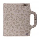 CUSTODIA VALIGETTA IN PELLE CON MANICI E STAND ORIZZONTALE per APPLE IPAD2, IPAD3, IPAD4 COLORE BEIGE A FANTASIA