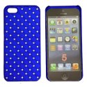 CUSTODIA per APPLE IPHONE SE, IPHONE 5S, IPHONE 5 - BACK RIGIDA CON BRILLANTINI COLORE BLU