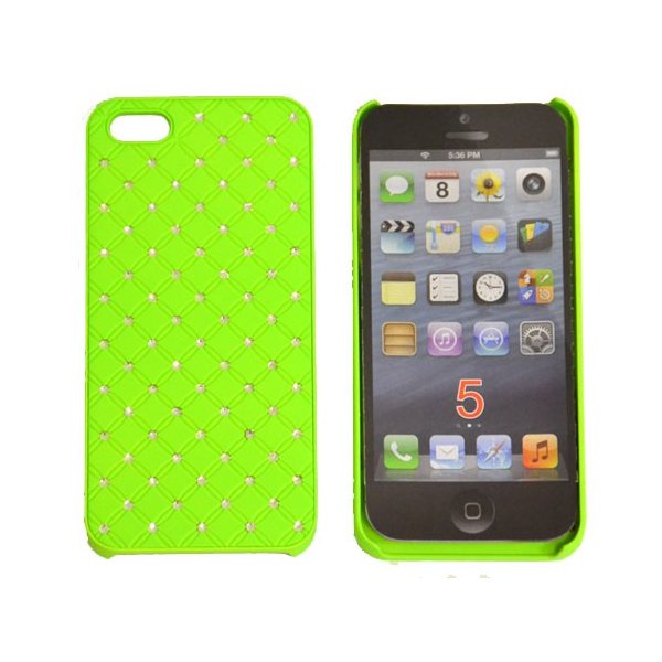 CUSTODIA per APPLE IPHONE SE, IPHONE 5S, IPHONE 5 - BACK RIGIDA CON BRILLANTINI COLORE VERDE