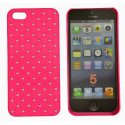 CUSTODIA per APPLE IPHONE SE, IPHONE 5S, IPHONE 5 - BACK RIGIDA CON BRILLANTINI COLORE ROSA