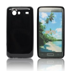 CUSTODIA GEL TPU SILICONE LUCIDA per SAMSUNG i9070 Galaxy Advance S COLORE NERO